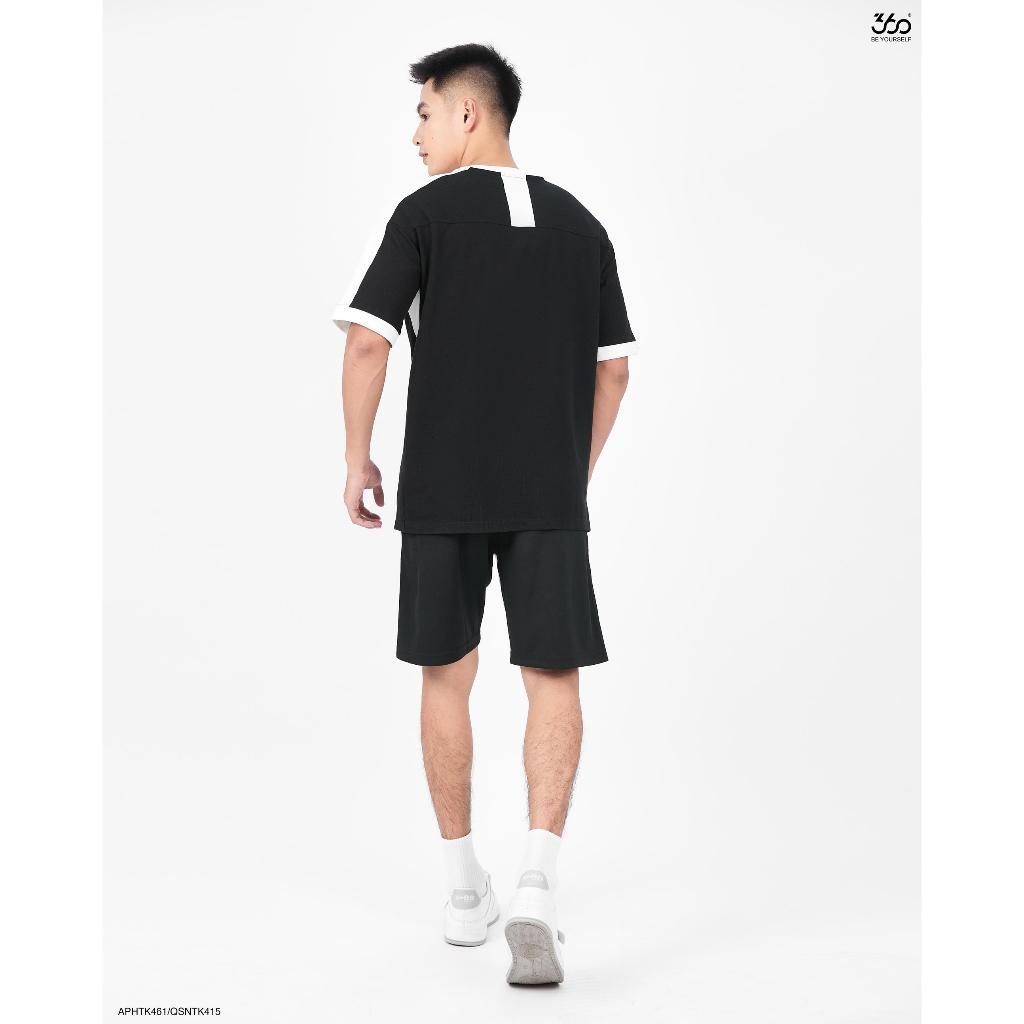 Áo thun nam form rộng phối màu in họa tiết độc đáo thương hiệu 360 Boutique chất liệu cao cấp - APHTK461