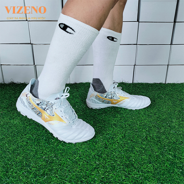 Giày đá bóng Mizuno Neo 3 Pro Sergio Ramos trắng xám vàng