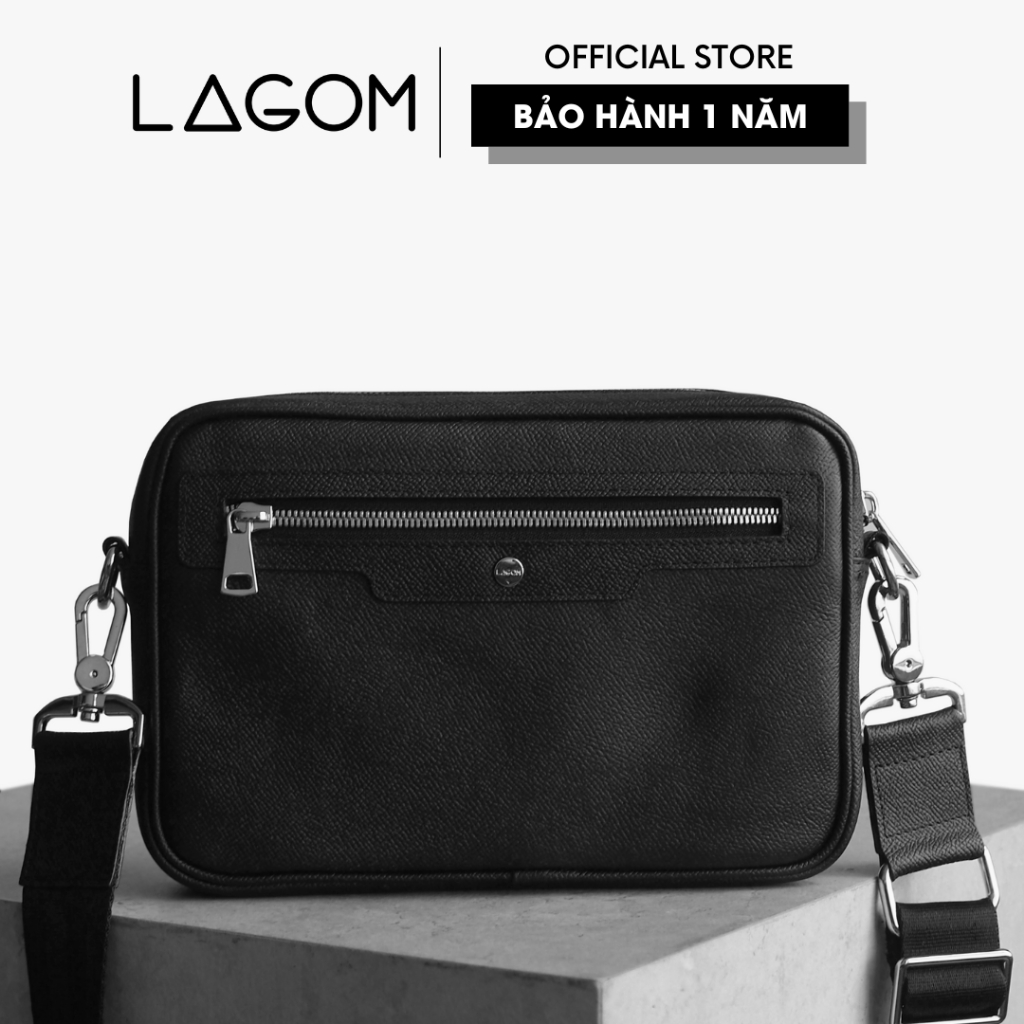 Túi nam LAGOM da thật Rectangle Messenger Bag