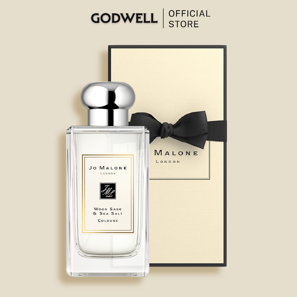 Nước hoa Unisex Jo Malone Wood Sage & Sea salt (kèm hộp, nơ, túi giấy chính hãng)