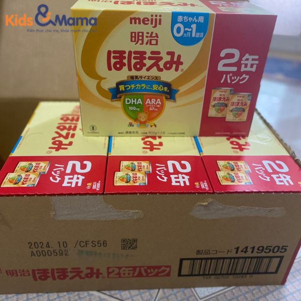 Combo 2 hộp sữa Meiji số 0,9 800g xuất sứ Nhật Bản, sữa giúp trẻ phát triển toàn diện