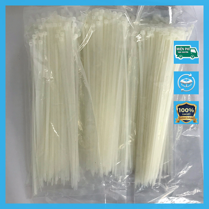 Dây rút nhựa 3x250 màu trắng – Độ bền cao - 100 sợi