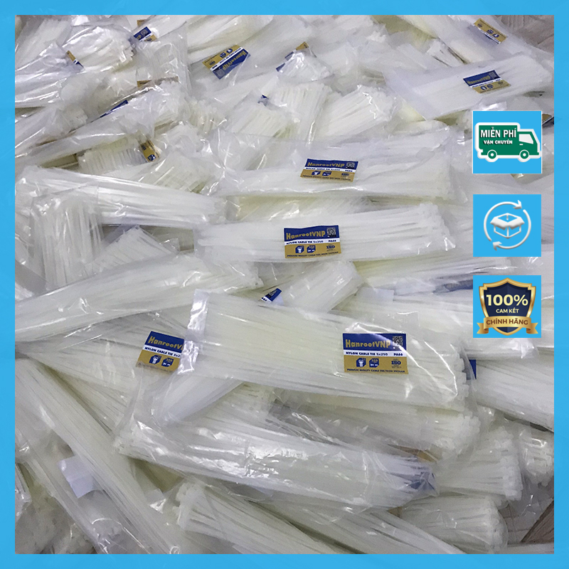Dây rút nhựa 3x250 màu trắng – Độ bền cao - 100 sợi