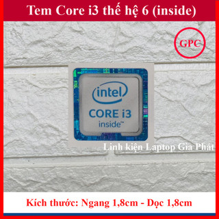 Tem core i3 thế hệ 6, tem core i3 thế hệ 7 - màu xanh