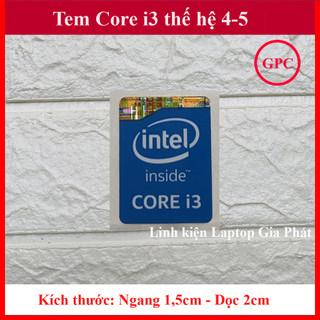 Tem Core i3 Thế Hệ 4, Tem Core i3 Thế Hệ 5 - màu Xanh