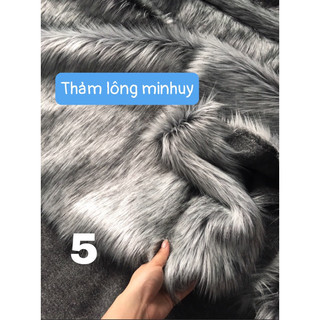 Thảm lông xám đen, thảm chụp hinh, thảm decor thảm trang trí