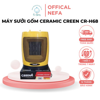 Máy sưởi gốm Ceramic Creen CR-H68, Đèn sưởi mini chính hãng. Bảo hành 12 tháng