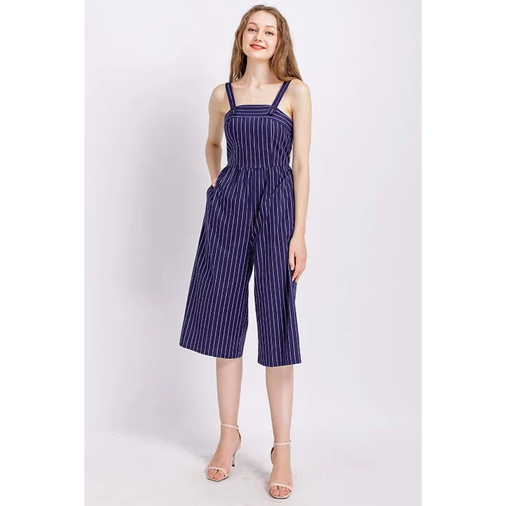 Set jumpsuit hai dây kẻ sọc FWJS20S001-M2