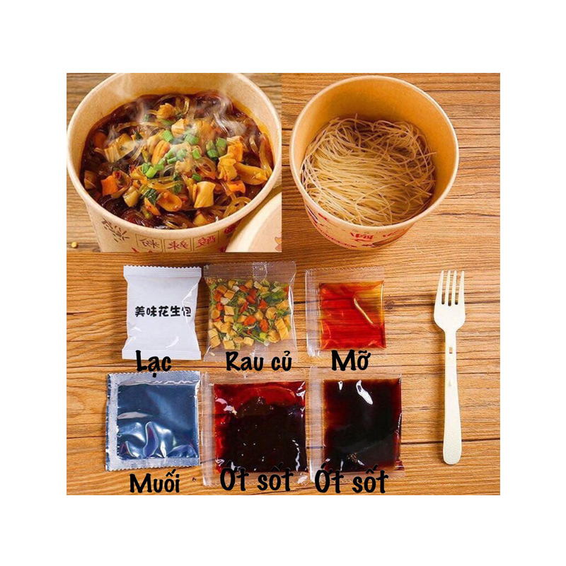 Miến ăn liền, miến chua cay Trùng Khánh, miến cay ăn liền siêu ngon, đậm đà hương vị