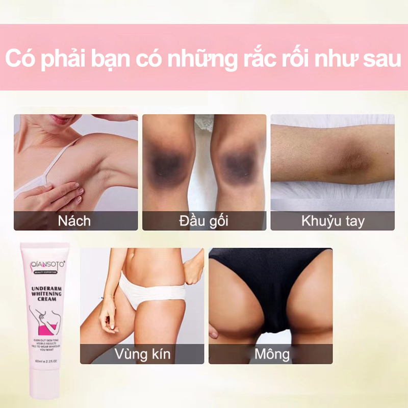 Kem làm trắng Sữa dưỡng ẩm body Lotion trắng da 60G Làm trắng và sáng đáy quần, bikini và các vùng kín khác