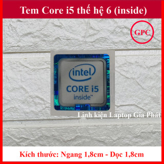 Tem core i5 thế hệ 6, tem core i5 thế hệ 7 - màu xanh