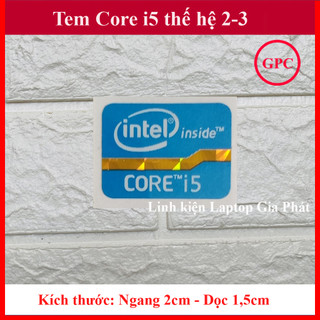 Tem Core i5 Thế Hệ 2, Tem Core i5 Thế Hệ 3 - màu Xanh