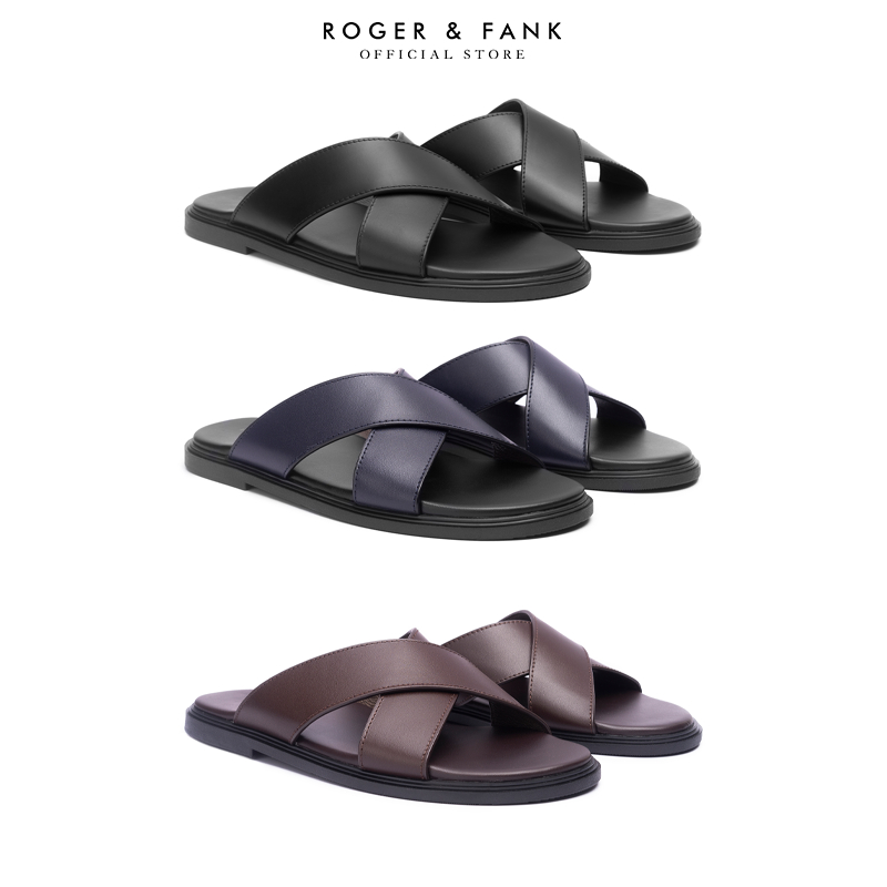 Dép Quai Chéo Da Bê Cao Cấp BST Eternal Sandals Roger & Fank