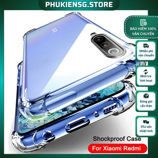 Ốp điện thoại mềm trong suốt chống sốc cho Redmi 9A 9C Note 9s 9 8 7 6 5 Pro 4X K30 K20 Pro Remi 8 8A 7 7A