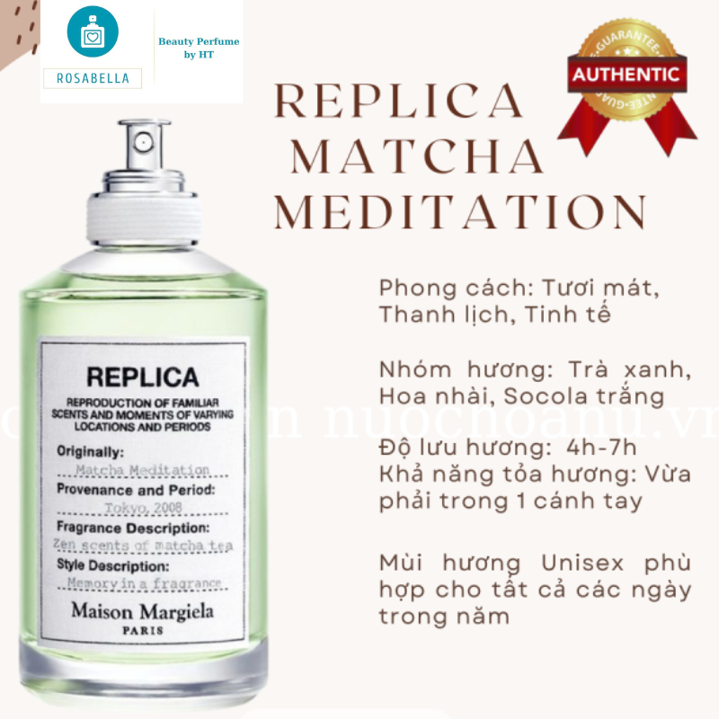Nước Hoa Uniex Replica.Matcha.Meditation mang lại cảm giác thư giãn , dễ chịu by HTRosabella NH16