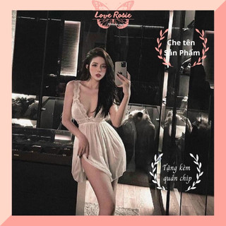 Váy ngủ ren sexy cao cấp đầm ngủ nữ gợi cảm quyến rũ love rosie v25a