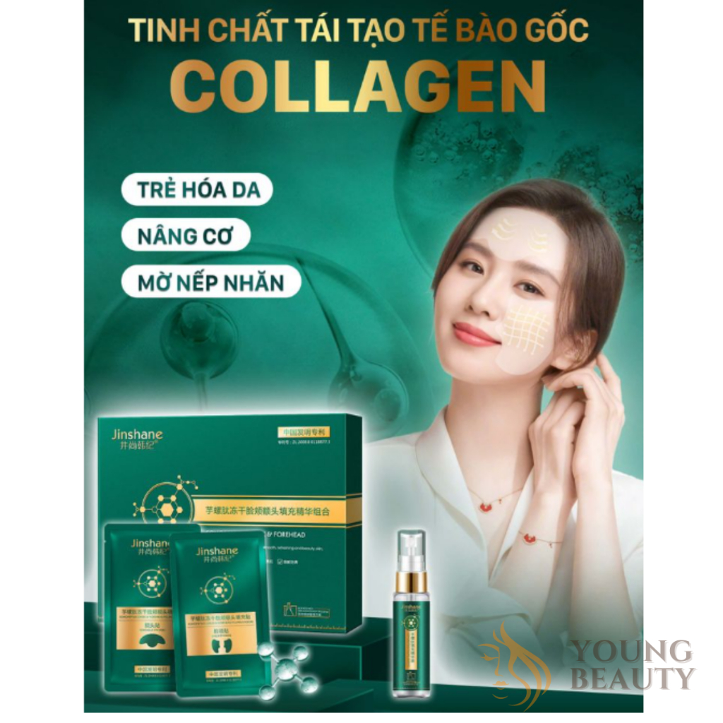 Tinh chất tái tạo tế bào gốc Collagen Jinshane - Bộ tế bào gốc collagen Jinshane trẻ hóa da mờ thâm nám - YOUNG BEAUTY