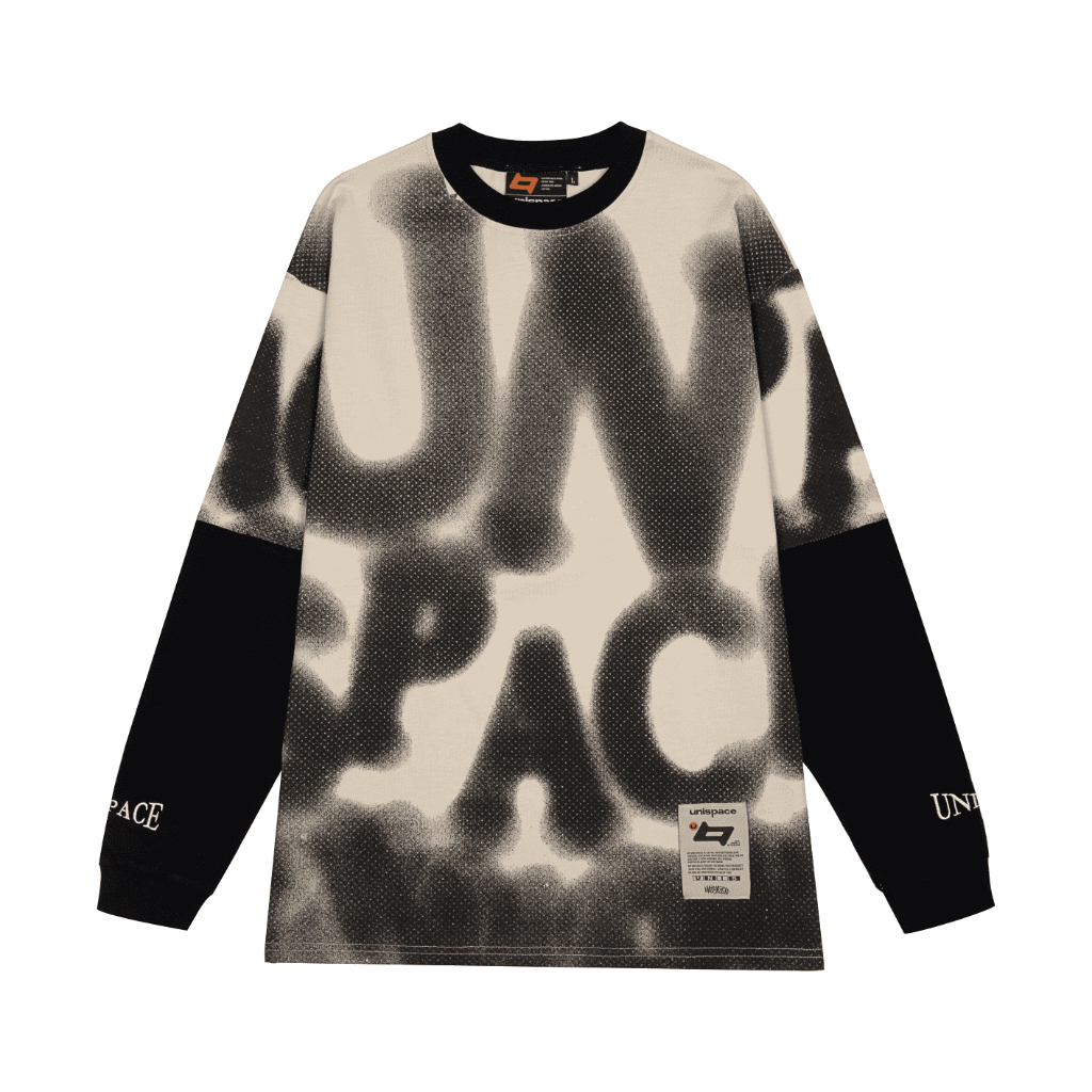 Áo sweater local brand By UniSpace áo thun tay dài vải chân cua ghép tay Blurry