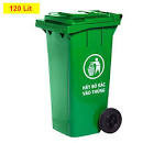  Giao TpHCM - Thùng rác công nghiệp 120L có bánh xe  GIAO HỎA TỐC  