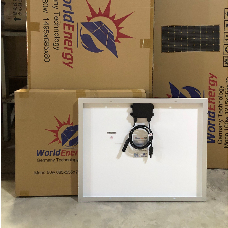 Pin năng lượng mặt trời mono 50W-18V WorldEnergy -