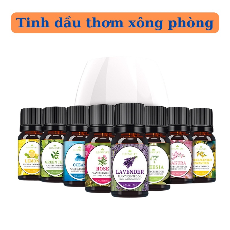 Tinh dầu thơm phòng thiên nhiên ELEGANT LIFT chiết suất nguyên chất gồm 12 mùi hương, tinh dầu thiên nhiên 10ml