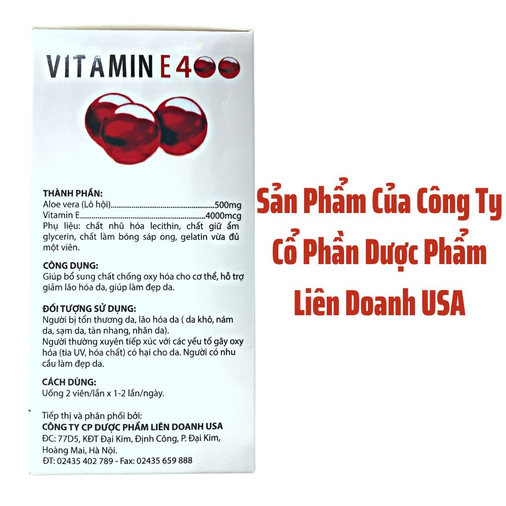 Viên uống sáng da VITAMIN E ĐỎ - Vitamin E400 - Vitamin E 400iu