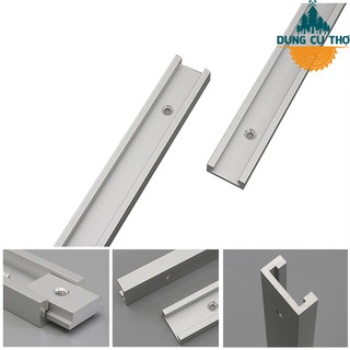 Ray Trượt Nhôm Chữ U Sử Dụng kết hợp với ray trượt rời, bộ gá chặn đầu gỗ 