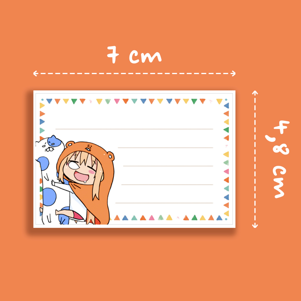 BỘ 16 NHÃN VỞ UMARU DỄ THƯƠNG - NHÃN VỞ TẬP HỌC SINH ANIME MANGA