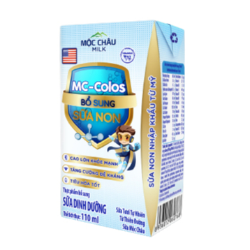 Thùng 48 hộp sữa dinh dưỡng bổ sung sữa non MC Colos Mộc Châu Milk (110mlx48)