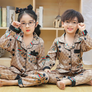 Bộ pijama dài tay cho bé trai bé gái Binbon kids, đồ bộ ngủ cho bé pizama In chữ Guchi Cực Yêu Cho Bé Từ 6-27kg