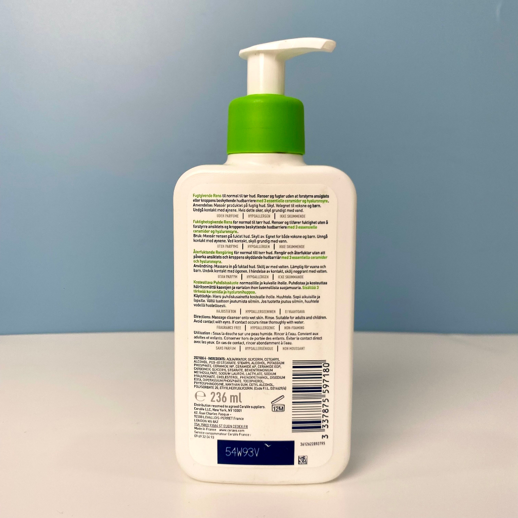 Sữa rửa mặt CERAVE sạch sâu cho da dầu, da dầu mụn, da nhạy cảm dung tích 236ml