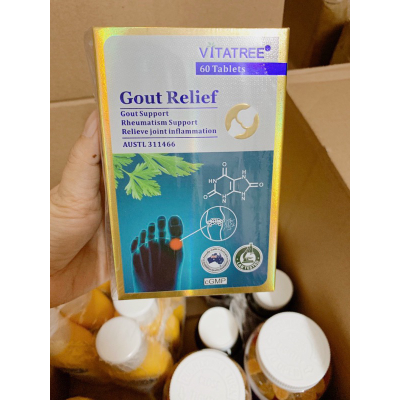 Viên uống Vitatree Gout Relief giúp hỗ trợ khớp của Úc 60 viên