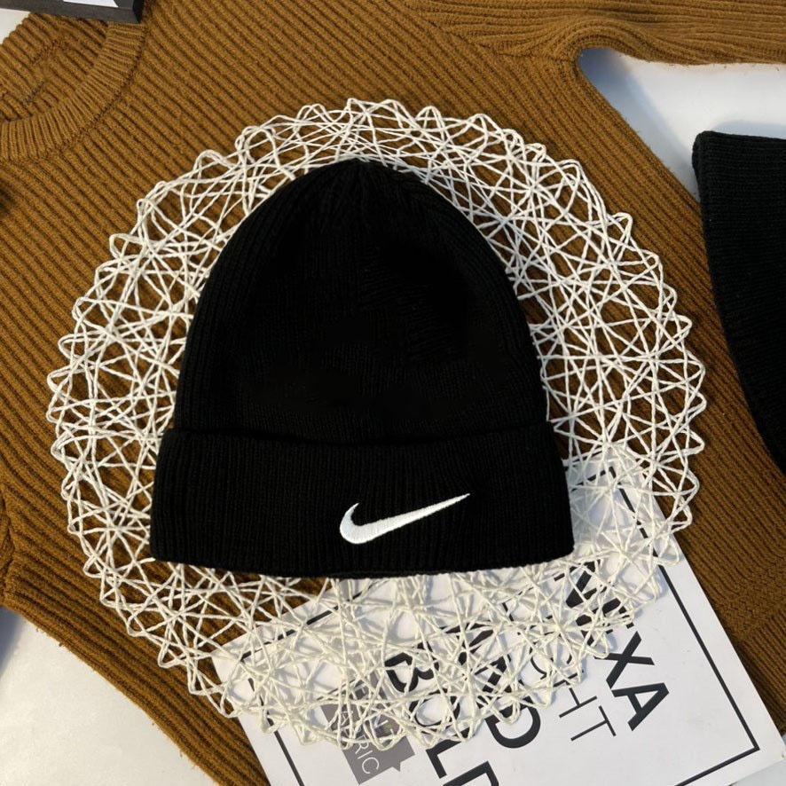 Mũ len MLB màu đen hàng xuất dư cao cấp giữ ấm phong cách Hàn Quốc dành cho nam và nữ