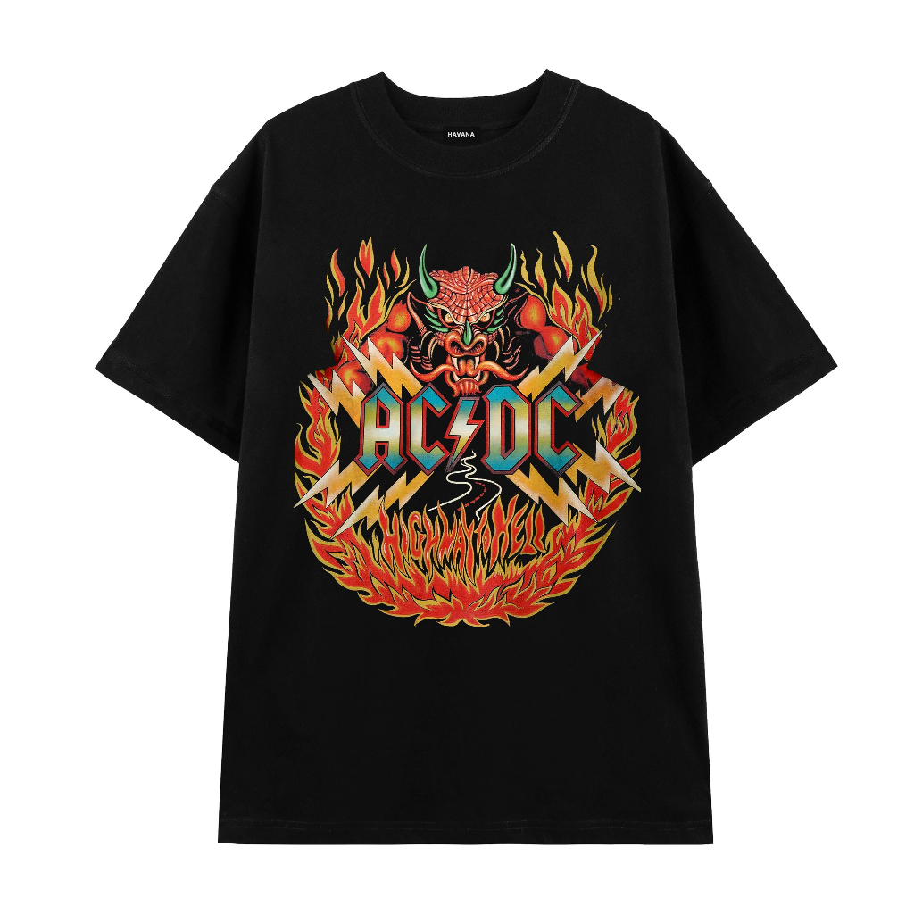 Áo Thun Rock Band Tee , Áo ACDC HAVANA Vải Cotton Cao Cấp Thoáng Mát Mã 011