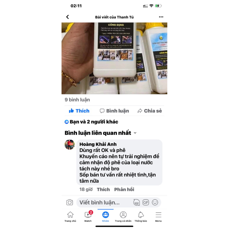 Official Shop - Tách  Màn 1 Giọt - Combo Tách Siêu Mạnh 189 -  Kèm Set 5Pcs - Tách Màn Giữ Zin Ron Áp Suất iPhone