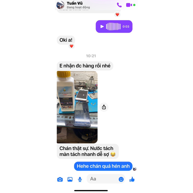 Official Shop - Tách  Màn 1 Giọt - Combo Tách Siêu Mạnh 189 -  Kèm Set 5Pcs - Tách Màn Giữ Zin Ron Áp Suất iPhone