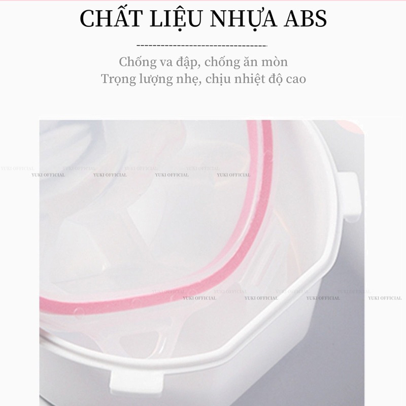Bát ngâm tay 2 lớp nail - Bát ngâm vuông - Dụng cụ ngâm tay chuyên dụng nail - bát ngâm bàn nail giá rẻ
