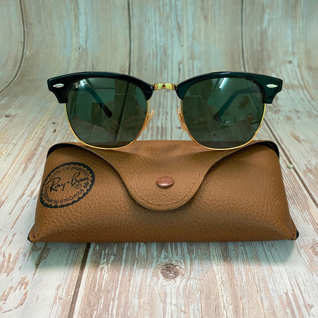 Kính Rayban Clubmaster mắt xanh đen phù hợp nam lẫn nữ