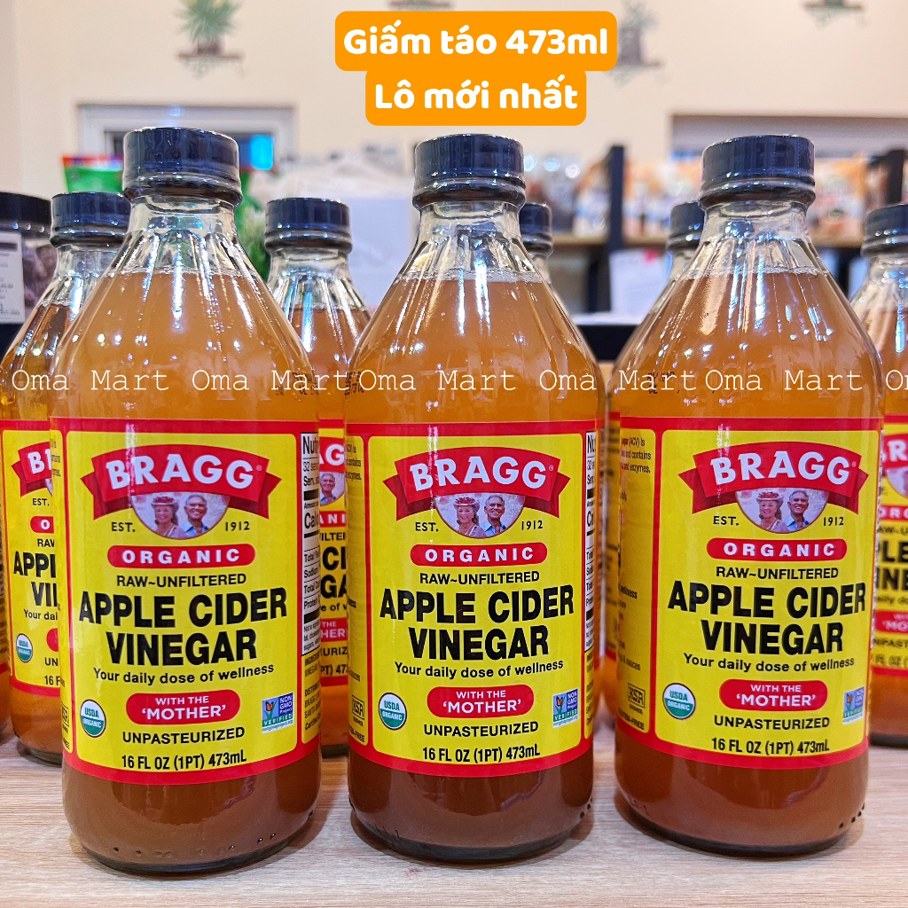 Giấm Táo Hữu Cơ Bragg - Hàng Mỹ