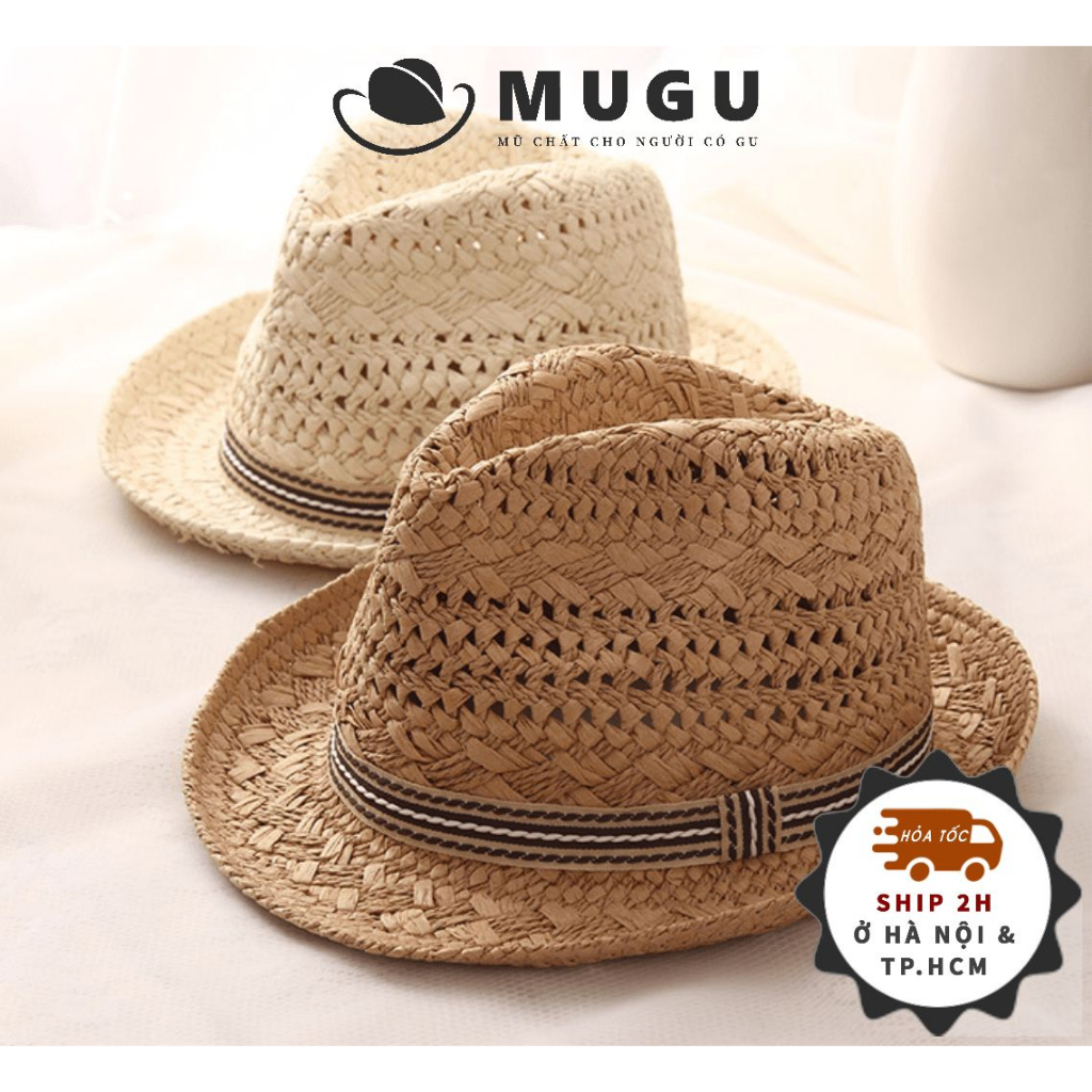 Mũ Cói Vành Nhỏ MC12 Dễ Phối Đồ - Mũ Cói Đi Biển Chống Nắng | MUGU