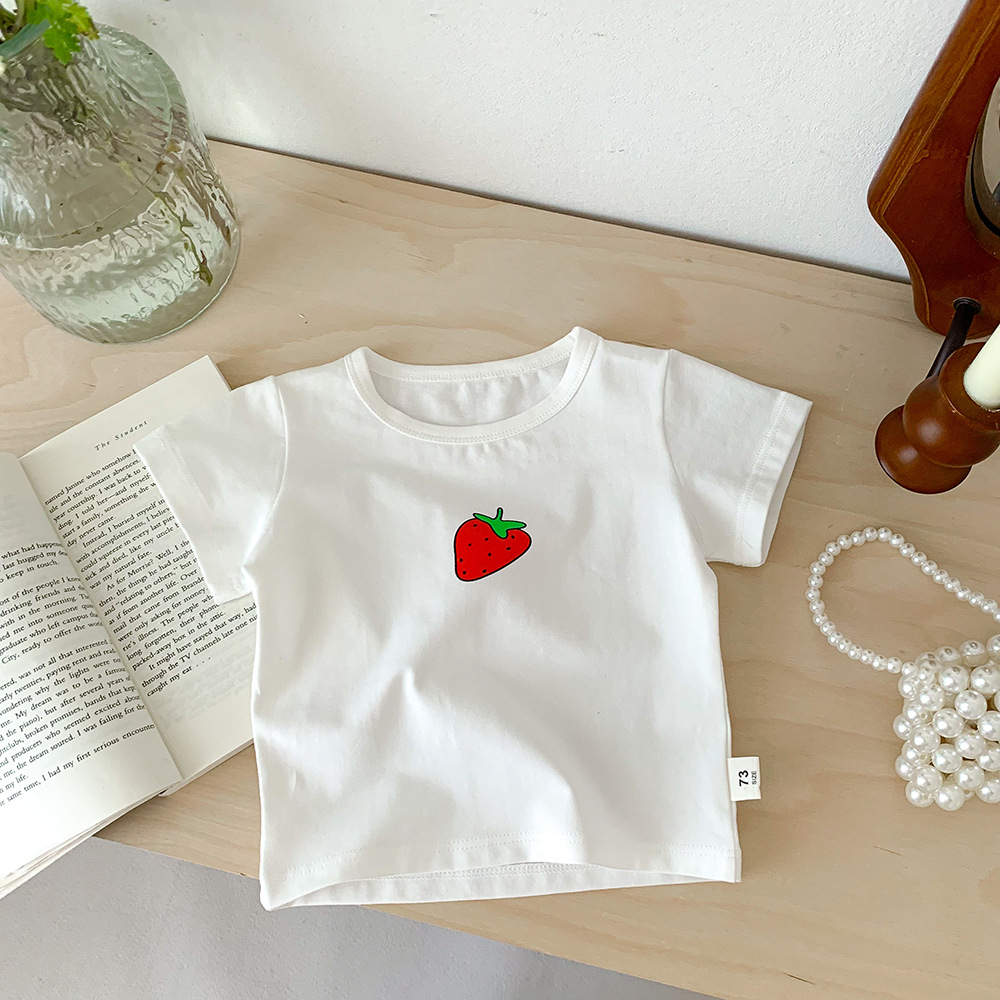 Áo phông trắng cho bé trai bé gái phong cách hàn quốc 5-13kg