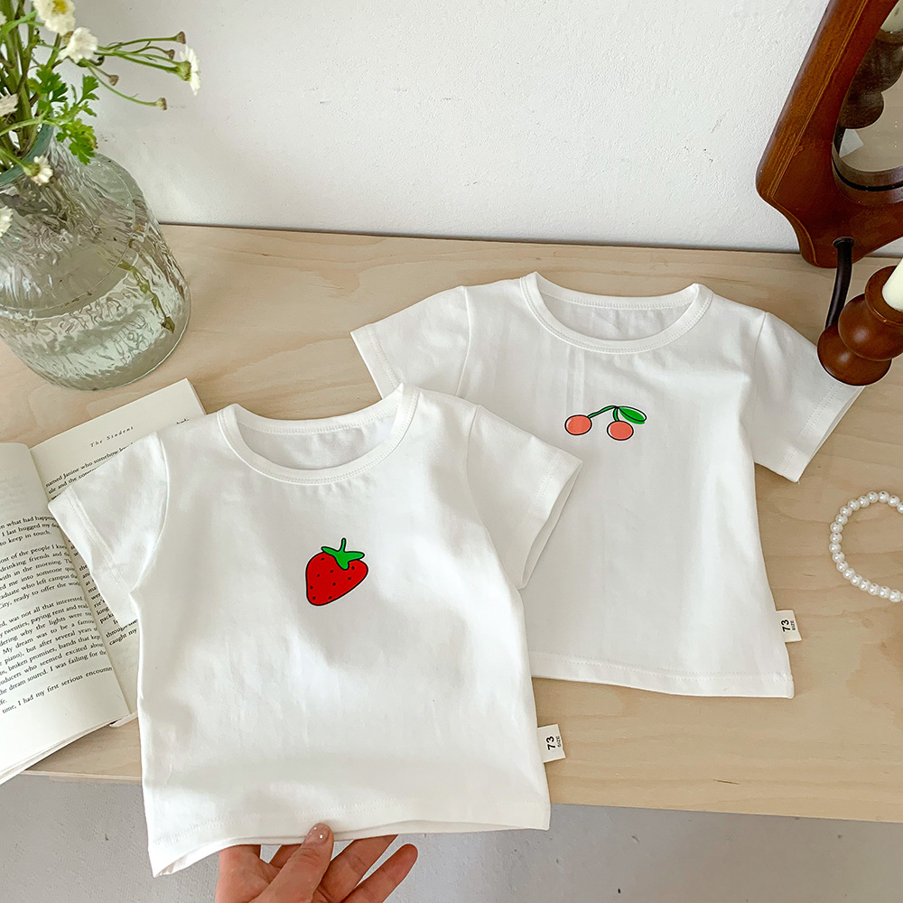 Áo phông trắng cho bé trai bé gái phong cách hàn quốc 5-13kg