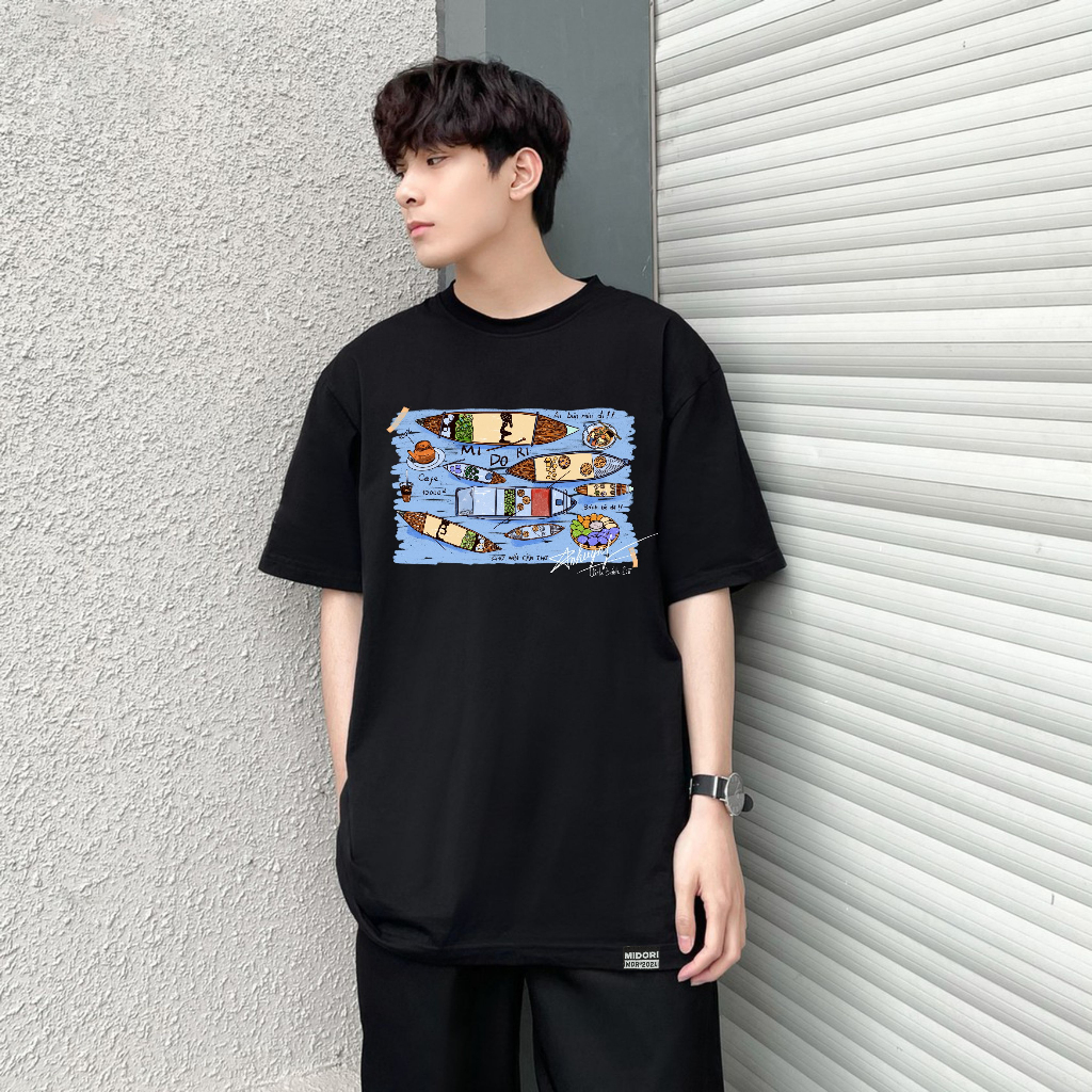 Áo phông tay lỡ form rộng Unisex Thun Nam Nữ BEAR ART Cao Cấp Local Brand Mi Midori