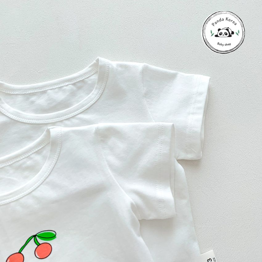 Áo phông trắng cho bé trai bé gái phong cách hàn quốc 5-13kg