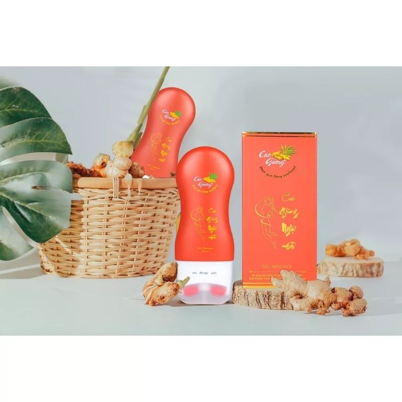 Cao Gừng Nghệ Đỏ 180ml - Thanh không có Hộp -Gel massage dáng đẹp