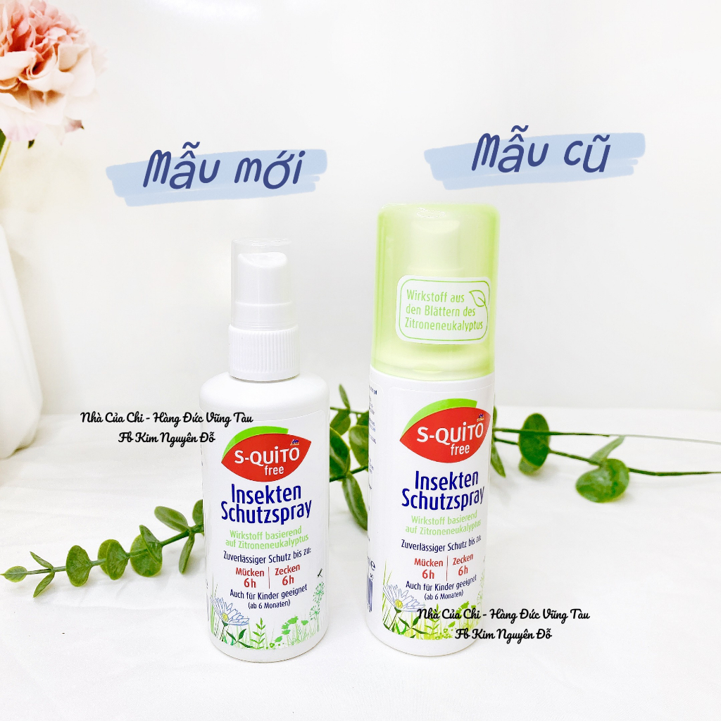 Xịt -kem ch-ố-n-g muỗi nội địa Đức - squito free - mẫu mới