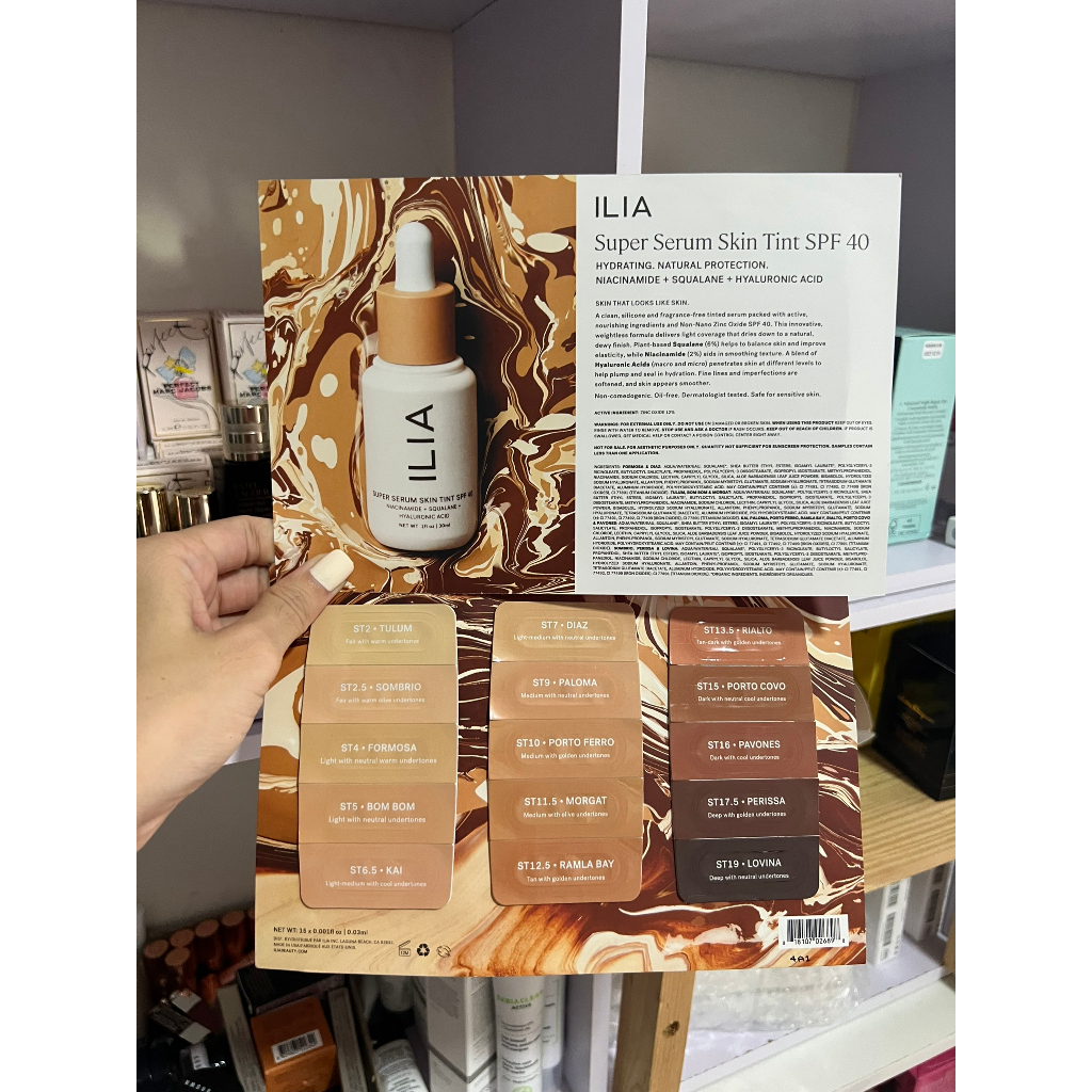 SAMPLE Kem nền serum siêu nhẹ siêu căng bóng dưỡng da Ilia Skin tint