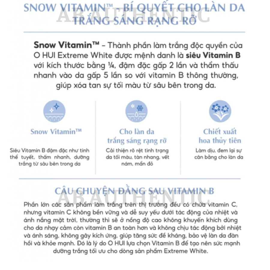 Nước hoa hồng OHUI dưỡng trắng Extreme White Skin Softener 150ml - AB AUTHENTIC