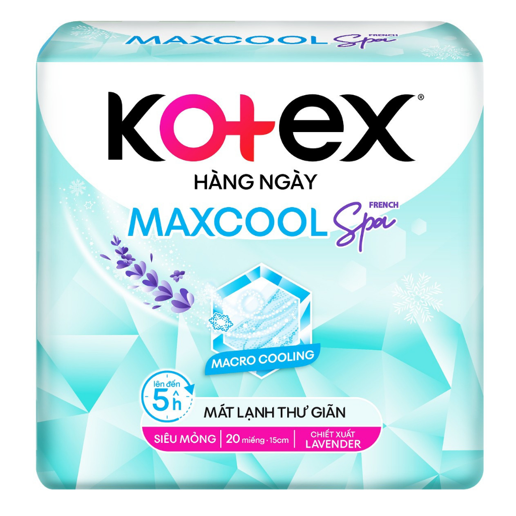 Băng vệ sinh Kotex Hàng Ngày Max Cool French Spa 20 miếng