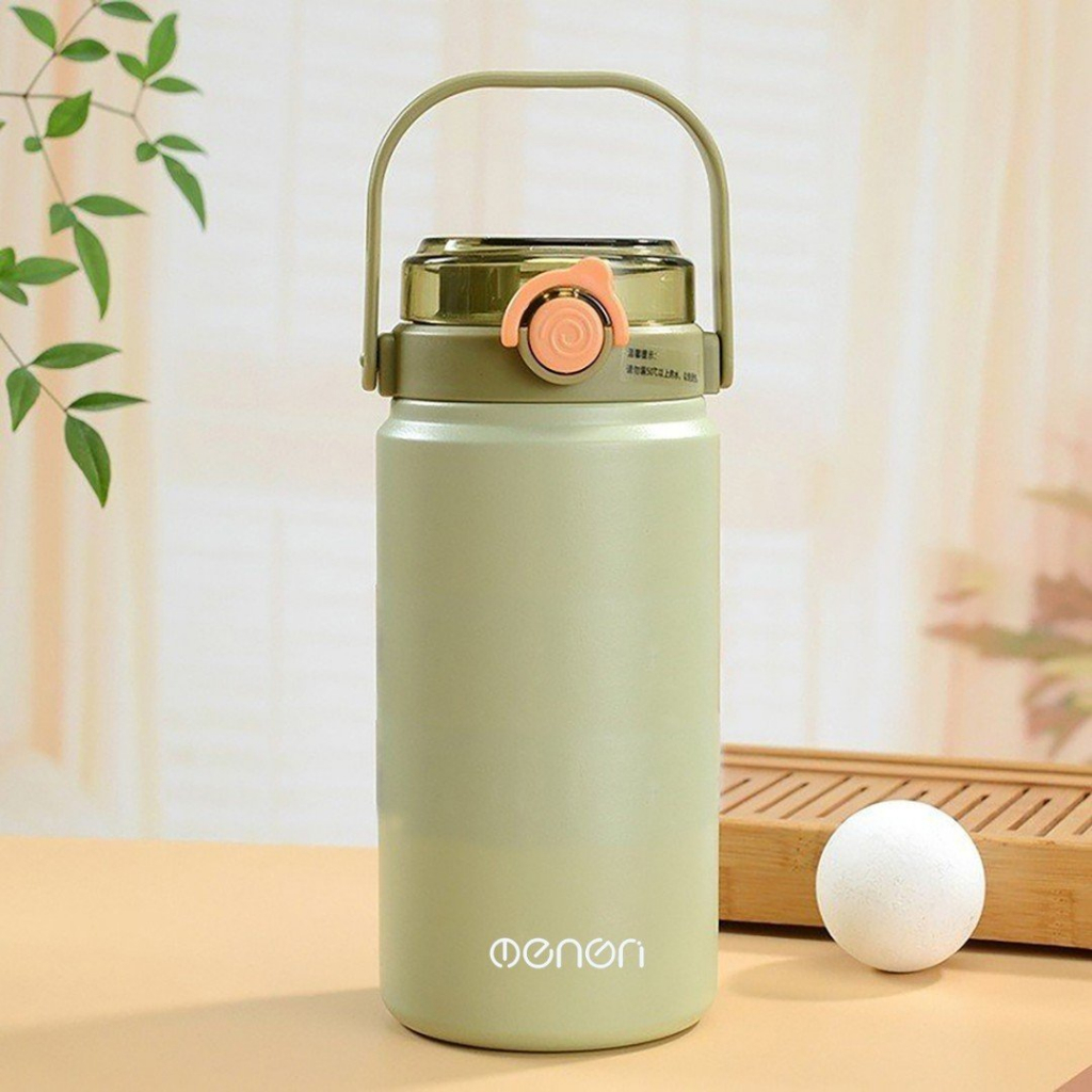 Bình Giữ Nhiệt OENON INOX316 dung tích 1200ml có 2 chế độ uống và quai sách - B316